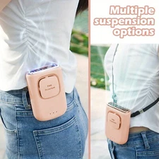 Portable 3-in-1 Personal Fan - 3 Speeds, 2000mah , Neck & Waist & Desk Cooler 