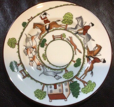 Fox Hunt Hunting Coalport Bread Plate | eBay