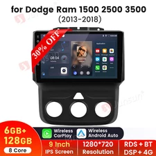8-Core 6+128GB Android 13 Carplay Stereo Radio GPS For Dodge Ram 1500 2500 3500 
