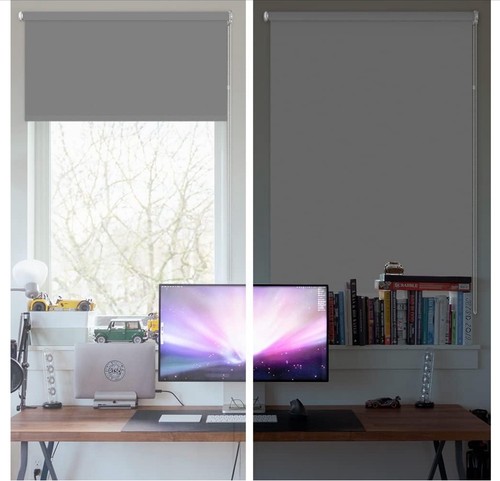 BLACKOUT ROLLER BLINDS 183x102 can be cut to size THERMAL - Picture 3 of 11