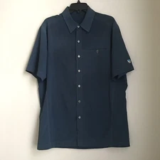 Kuhl Shirt Renegade Men Large Navy Blue UPF 30 Performance Stretch Outdoor 3069