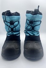Girls Itasca Winter Snow Boots Size 4 Aqua Black . Excellent Condition