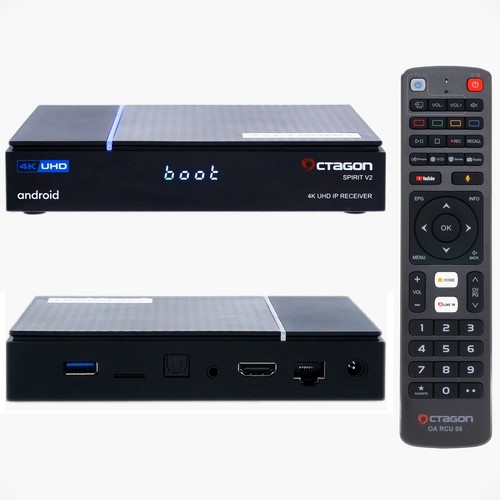 Octagon Spirit PRO 4K UHD Android TV Box WiFi WLAN Bluetooth 5.1 HDR10+ TV IP - Bild 2 von 7