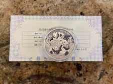 2025 30 g 10 Yuan Chinese Silver Panda Coin BU in Capsule w/ Manual