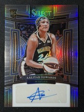 2024 Select WNBA Auto Silver Prizm #SG-AE Aaliyah Edwards Rookie Card! Mystics!