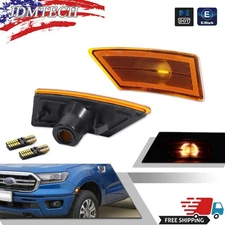 For 2019-2021 FORD RANGER Front Fender Side Marker Light Set RH LH W/ LED Bulbs