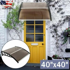 DIY 40"x 40" DIY Home Window Awning Door Canopy Polycarbonate UV Rain Protect