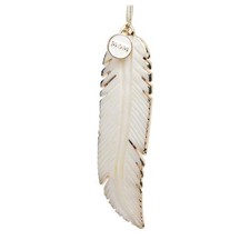 Hand-Carved Angel's Feather Memorial Ornament  Elegant Sympathy Gifts Mom 1