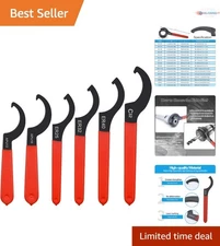 6pcs Coilover Spanner Wrench Set Alloy Steel Rubber Shock Adjustment Tool