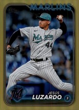 2024 Topps Series One Jesus Luzardo #123 Miami Marlins Gold Parallel