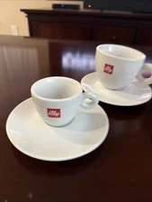 illy - Cups & Saucer Set - 2 Espresso & 1 Regular