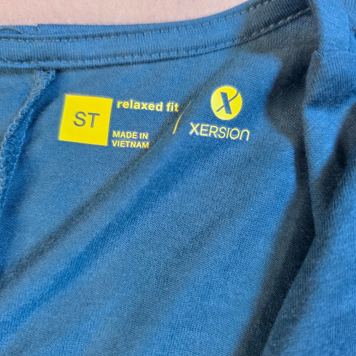 Xersion Studio Corsair Blue Relaxed Fit Long Sleeve Wrap Top Size ST NWT View 6