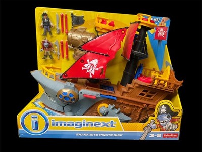 FISHER-PRICE IMAGINEXT SHARK BITE PIRATE SHIP PLAYSET New