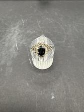    Gorgeous Sapphire Cubic Zirconia Sterling Silver Ring Size 7 4 