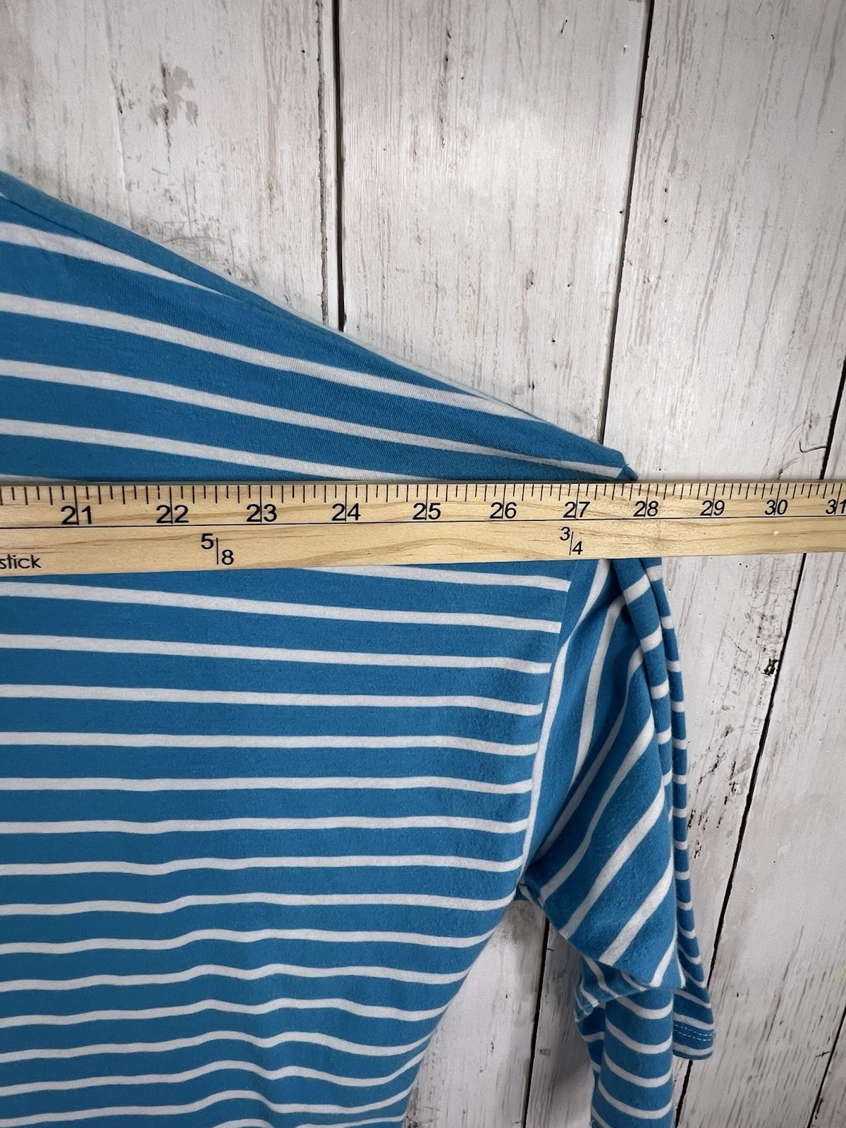 RLR Lauren Ralph Lauren Top 2X Plus Teal Simple 3/4 Length Sleeve Cotton Top