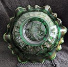 MILLERSBURG Blackberry Wreath 10inch Satin Green Carnival 3 n 1 Bowl  1910c — photo 6