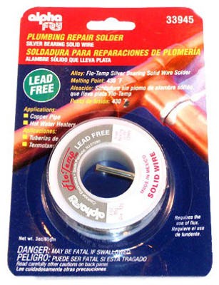 Lead-Free Plumbing Solder,3-oz., .125-Diameter - AM33945