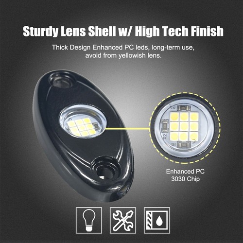 Waterproof LED Bottom Lights for Trucks SUVs For ATVs Offroad Vehicles - Picture 4 of 28