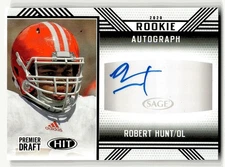 2020 SAGE HIT #A40 Robert Hunt Rookie Autographs Black