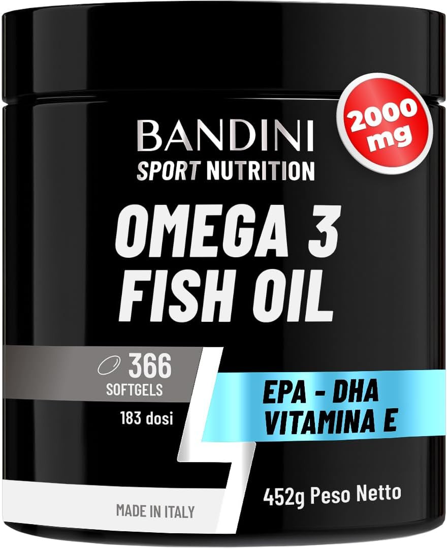 Bandini Omega 3 2000mg | Olio di Pesce Puro 366 Softgels