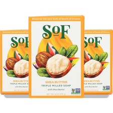 South Of France Shea Butter Triple Milled Bar Soap 6 Oz 3 Pack
