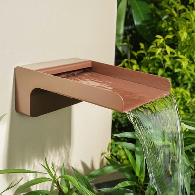 304 Stainless Steel Outdoor Garden Waterfall Spout, Water Fountain Spillway M...