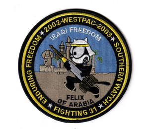 US NAVY PATCH: Strike Fighter Squadron 31 VFA-31 WESTPAC 02-03 OIF OEF OSW