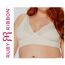 Brand New Ruby Ribbon Women's Size 30 Cream White Second Skin Sheer Demiette Bra