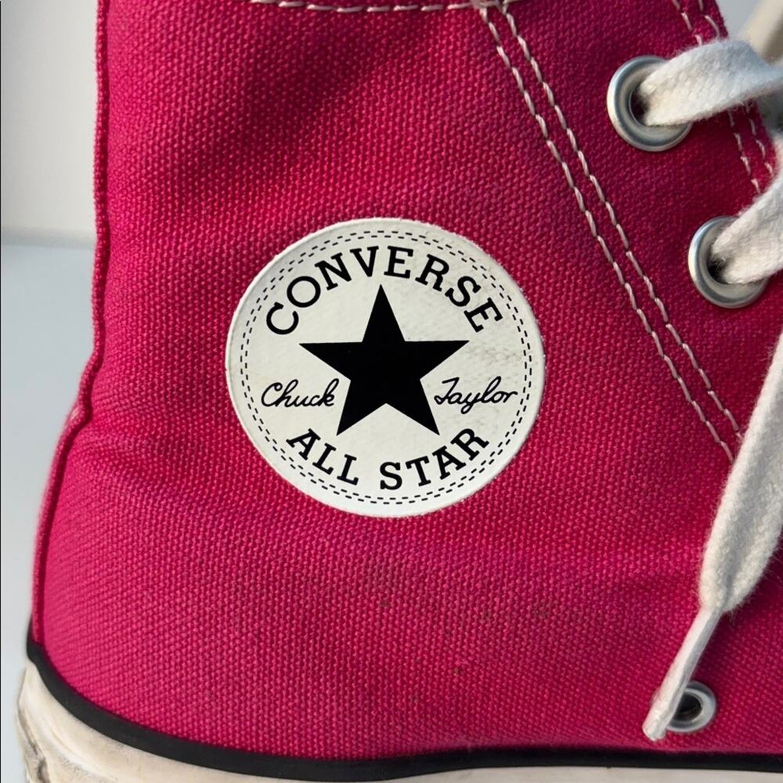 Chuck Taylor Converse All Star Fuchsia White High-Tops Shoes Sneakers 6 Women thumbnail 7