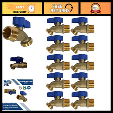 10 Pack 3/4" Male x GHT Hose Bibb No-Kink Fittings, 1/4 Turn, Durable Connectors