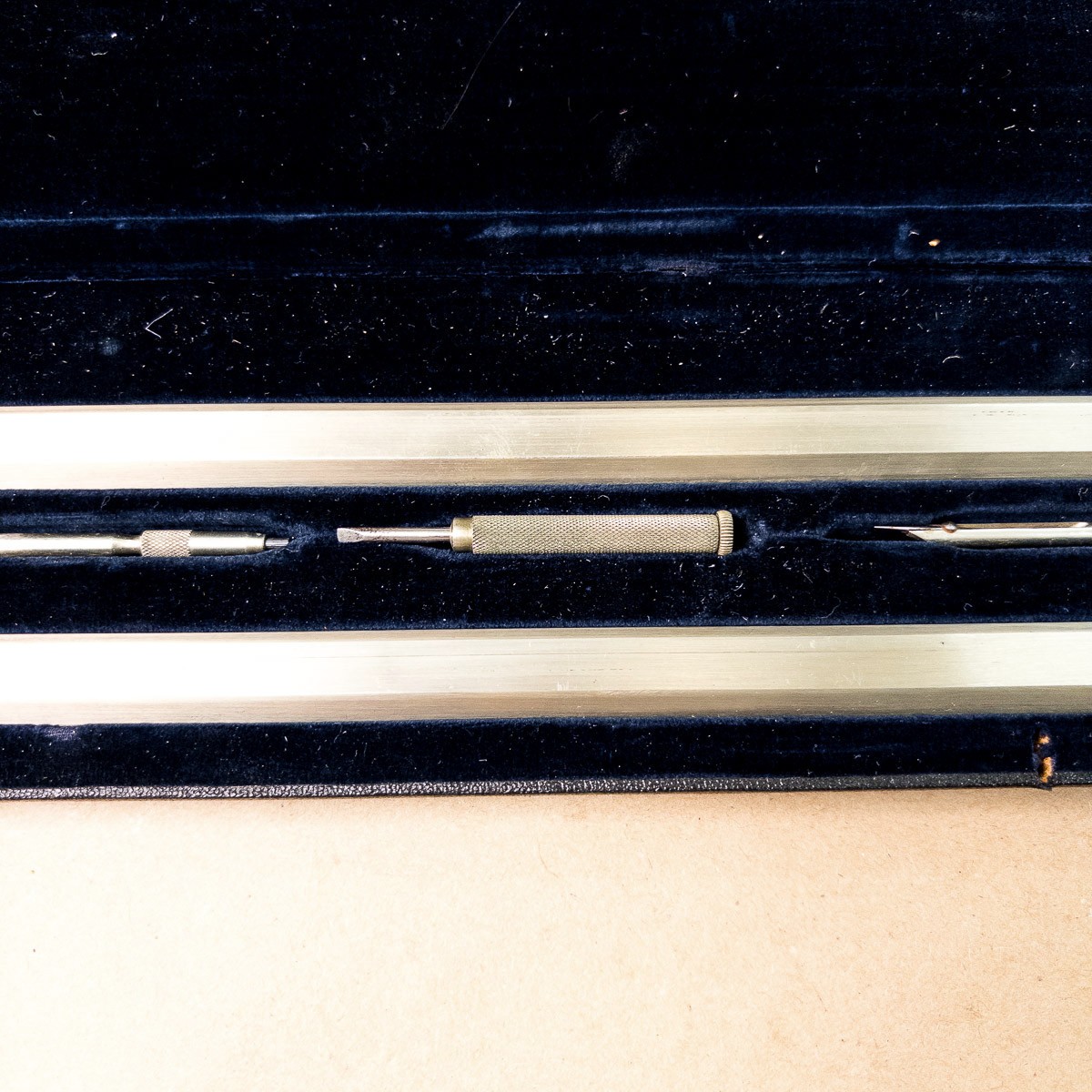 Rare 1910s Wichmann No. 1071 Beam Compass w/ Trammels in Case Vintage Draftsman