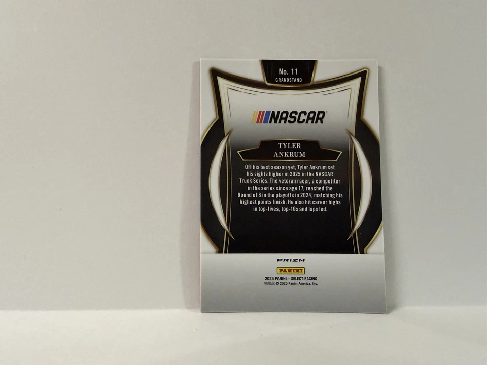 2025 Panini Select - Grandstand Tyler Ankrum, Tyler Ankrum #11 Orange Ice Prizm - Image 2 of 2