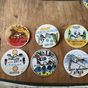 Seasonal Beach Tags Avalon NJ- Lot Of 6 2004,2012,2013,2016,2020,2021