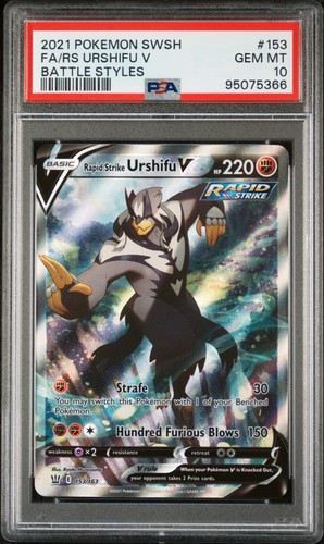 Pokemon TCG Rapid Strike Urshifu V 153/163 Battle Styles Alternate Art PSA 10