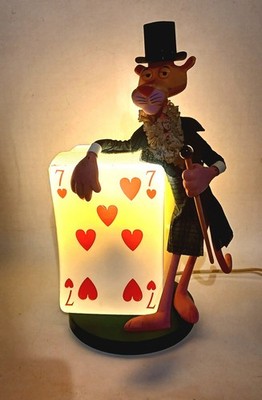 Vintage 1970s Pink Panther Lamp Playing Card Very Rare Nuovo Linea Made Italy