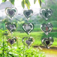 Bird Deterrents for Outside:Reflective Scare Devices,3D Silvery 