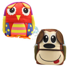 Kinder Mädchen Junge Rucksack Backpack Tasche für Urlaub Reisetasche Eule Affe Bilder