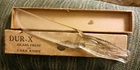 Vintage Dur-x Clear Glass Cake Knife, Daisey Handle, Nicks On Blade Made In USA