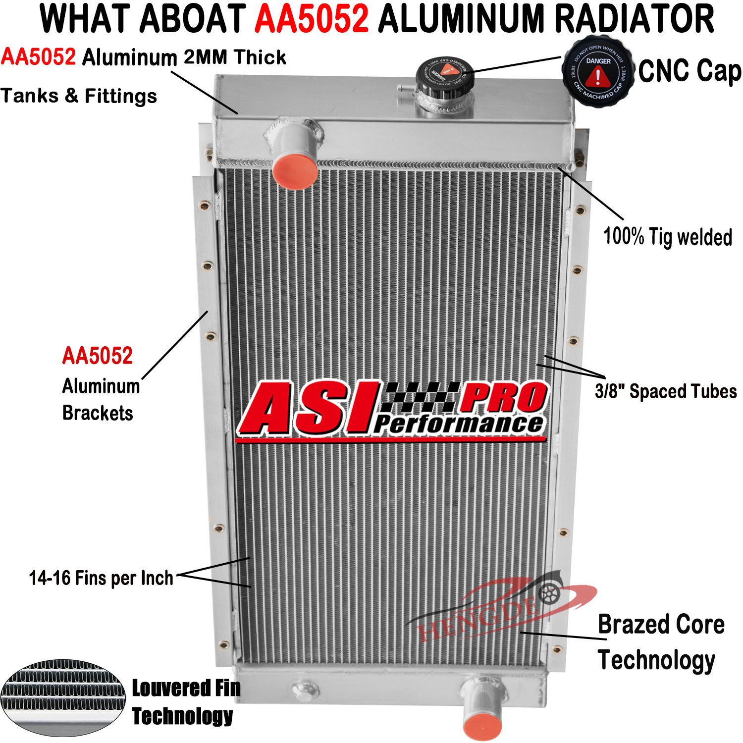 4 Row Aluminum Radiator For Caterpillar CAT 320C 320CL E320C 2040996 Excavator
