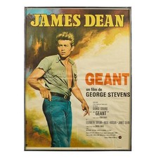GIANT French movie poster 23 x 31.5  JAMES DEAN ELIZABETH TAYLOR ROCK HUDSON