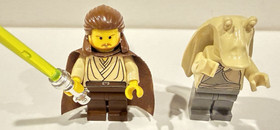 LEGO 7121 Star Wars Qui-Gon Jinn Minifigure Jedi sw0027  Jar Jar sw0017