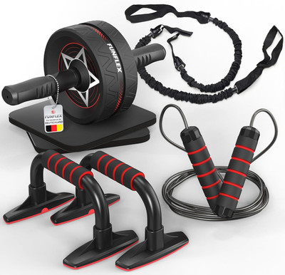 FUNFLEX Bauchroller - Bauchmuskeltrainer Set - Oberkörpertrainings Pack - Home G
