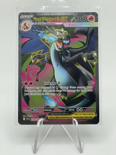 Pokémon TCG Mega Charizard X Ex 109/094 Me02: Phantasmal Flames Holo Ultra Rare