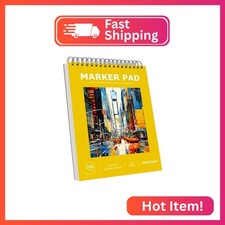 Soucolor Marker Paper Sketchbook,Bleedproof Maker Paper 9"x12"