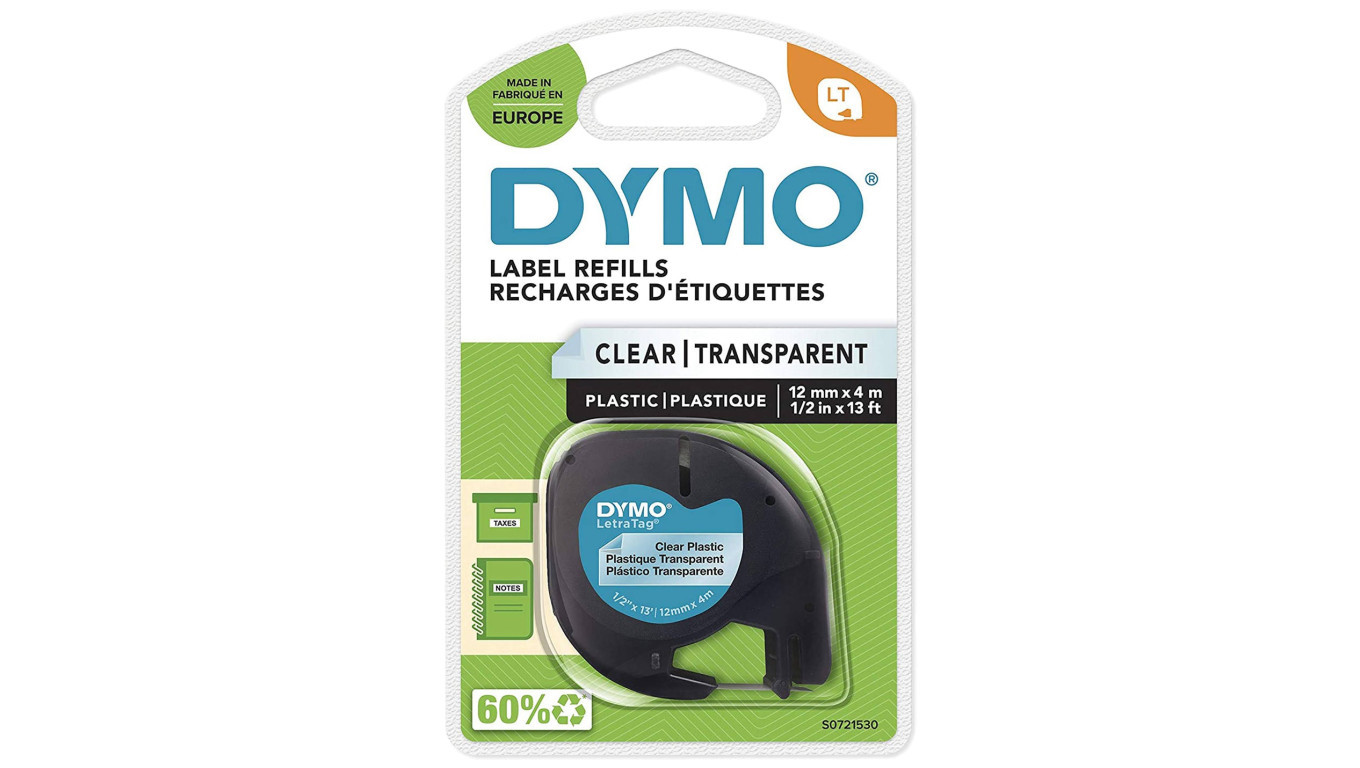 DYMO LT tape plastic 12mm / 4m transparent 91221 /T2UK