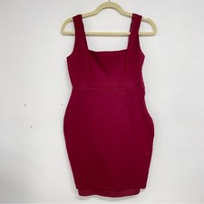 Lulus Red Sleeveless Bodycon Holiday Mini Dress Womens M Baddie Party Cocktail