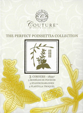 Couture Perfect Poinsettia 3 Corners cutting die set for cardmaking
