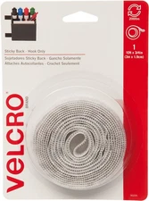 VELCRO(R) Brand Sticky Back Tape Hook Only .75"X10' White