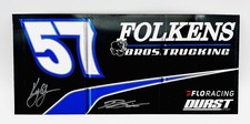 Kyle Larson Paul Silva Autographed 2023 Knoxville National Champion Mini Wing