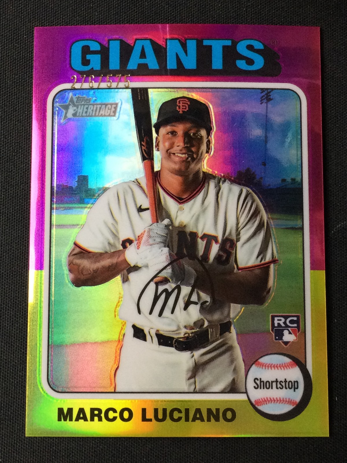 2024 Topps Heritage #391 Marco Luciano Chrome Refractor /575 Giants